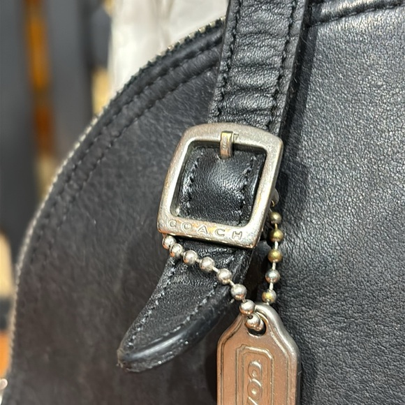 2008 Coach Mini Dome Black Leather Satchel with Metal Hang Tag - Picture 3 of 12